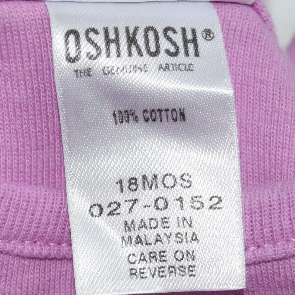 Oshkosh Purple and Lime Green Plaid 2 Piece Dress/Jumper - 18 Months